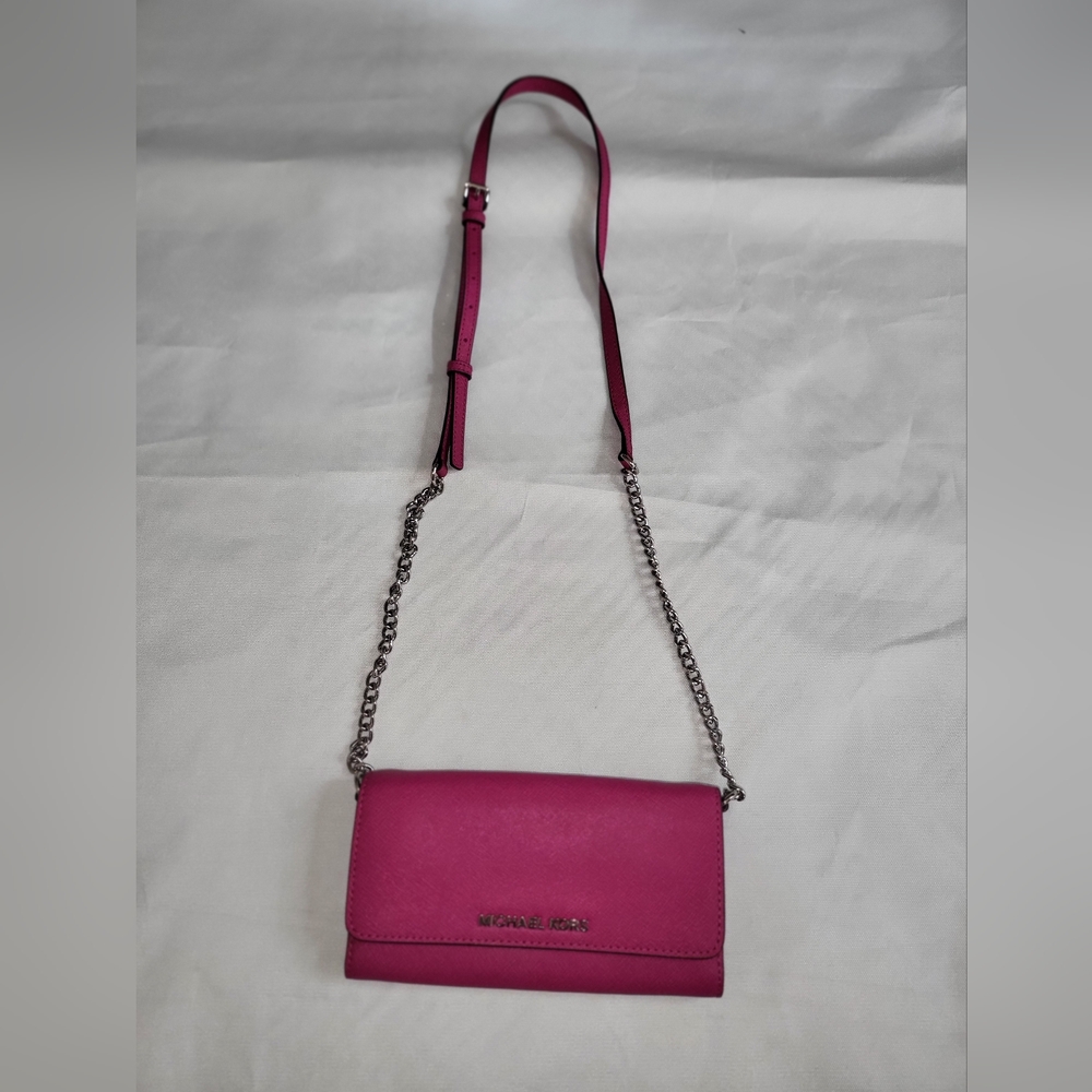 Michael Kors Pink Magenta Clutch Wristlet New Without Tags